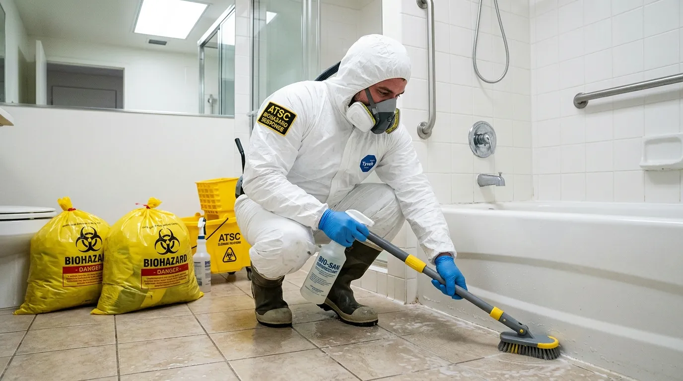 Decontamination equipment deployed for Blood Cleanup in Mansfield City